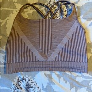 Smartwool Seamless Textured Sports Bra in Mauve-Brown